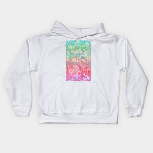 Soft Pastel Rainbow Doodle Kids Hoodie